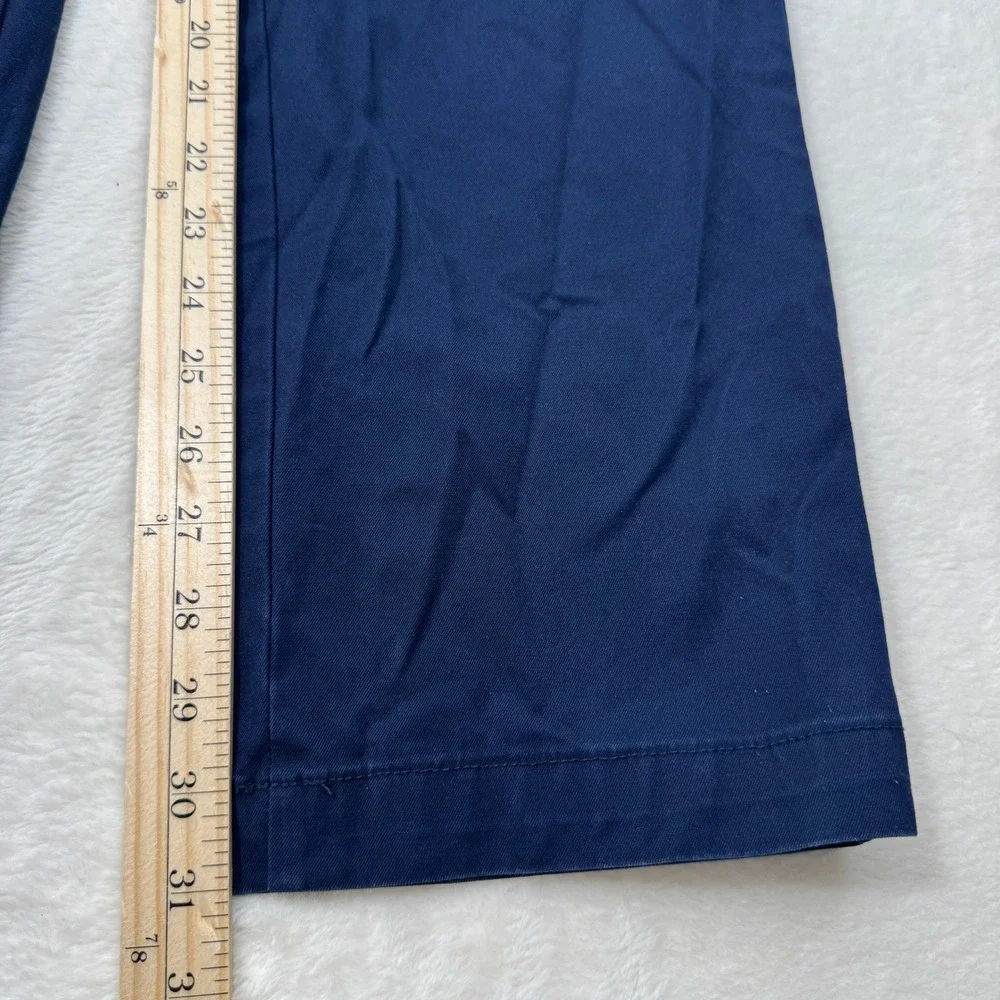 GAP Chino Pants Mens 31x32 Navy Blue Straight Fit Cotton Blend Casual Classic